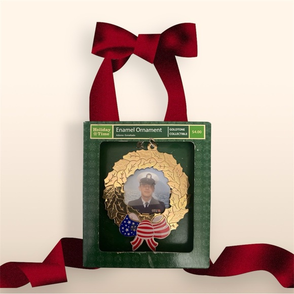 Holiday Time Christmas Ornament Military Vntg USA New - Picture 3 of 4